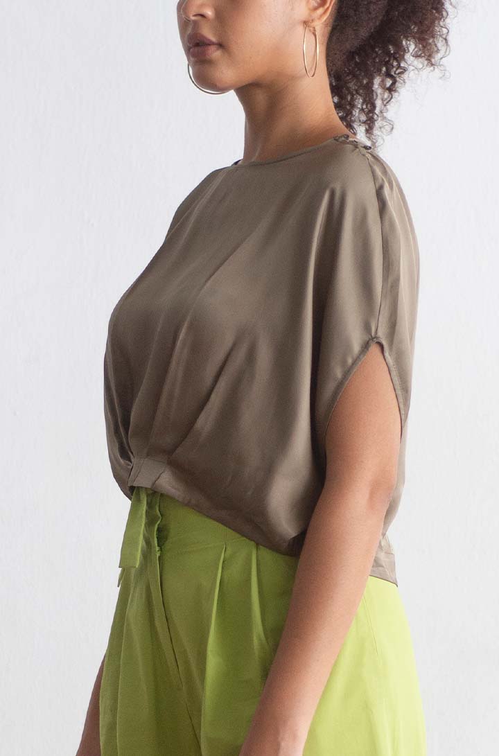 COCOON SHAPE SHELL TOP