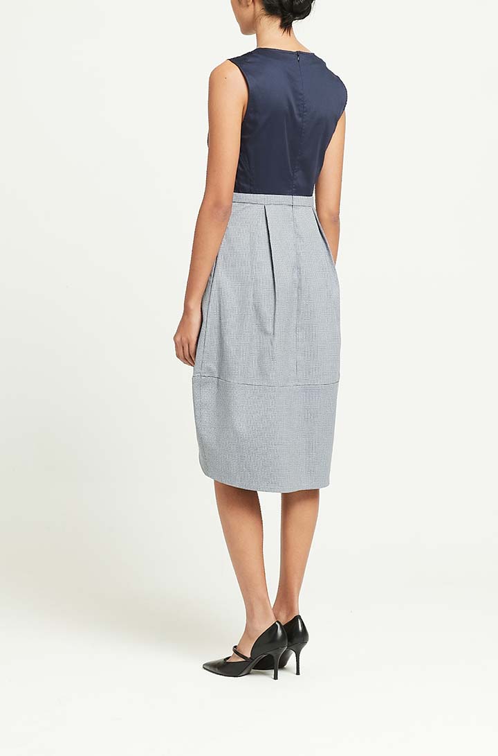 CARINA bubble skirt dress with contrast top