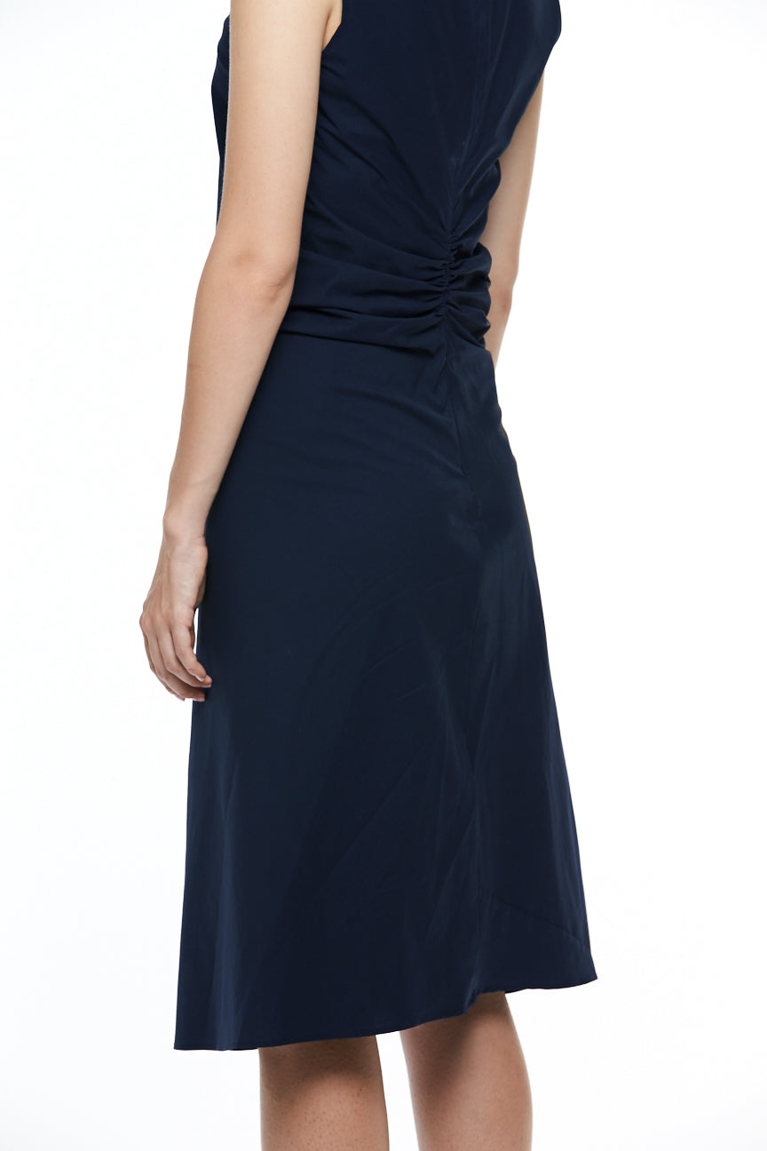 SINGLE-SEAM DRESS WITH DRAPED FRONT