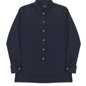 COLLARED SHIRT WITH LARGE BACK PANEL