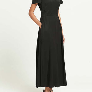 RITZY v-neck dress with cape sleeves